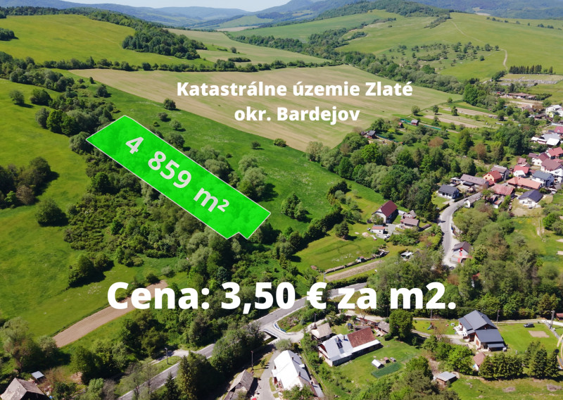 Zlatá investičná príležitosť v k. ú. Zlaté – dve parcely za výbornú cenu!